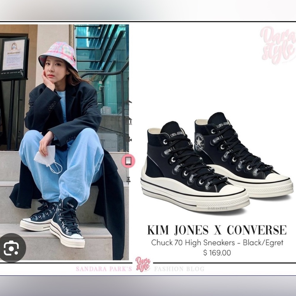 Never Worn Kim Jones Converse Black and White Chuck Taylor Sneakers